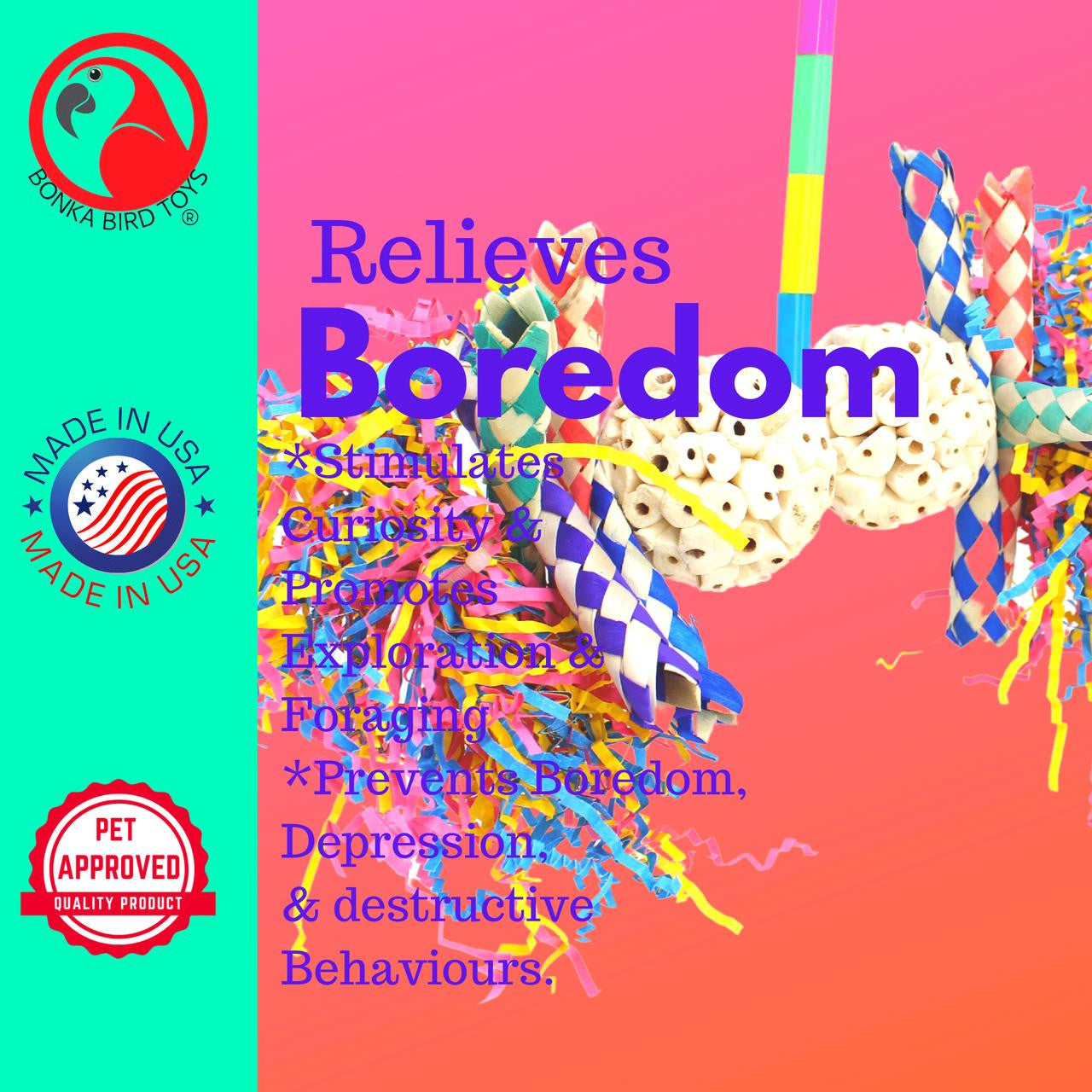 3615 Fuzzy Atta - Bonka Bird Toys