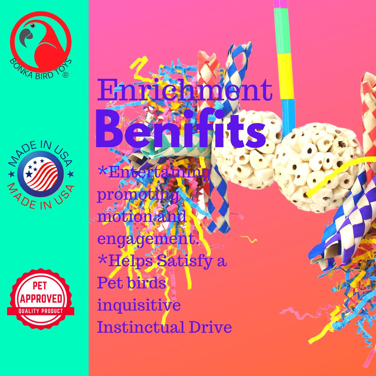 3615 Fuzzy Atta - Bonka Bird Toys