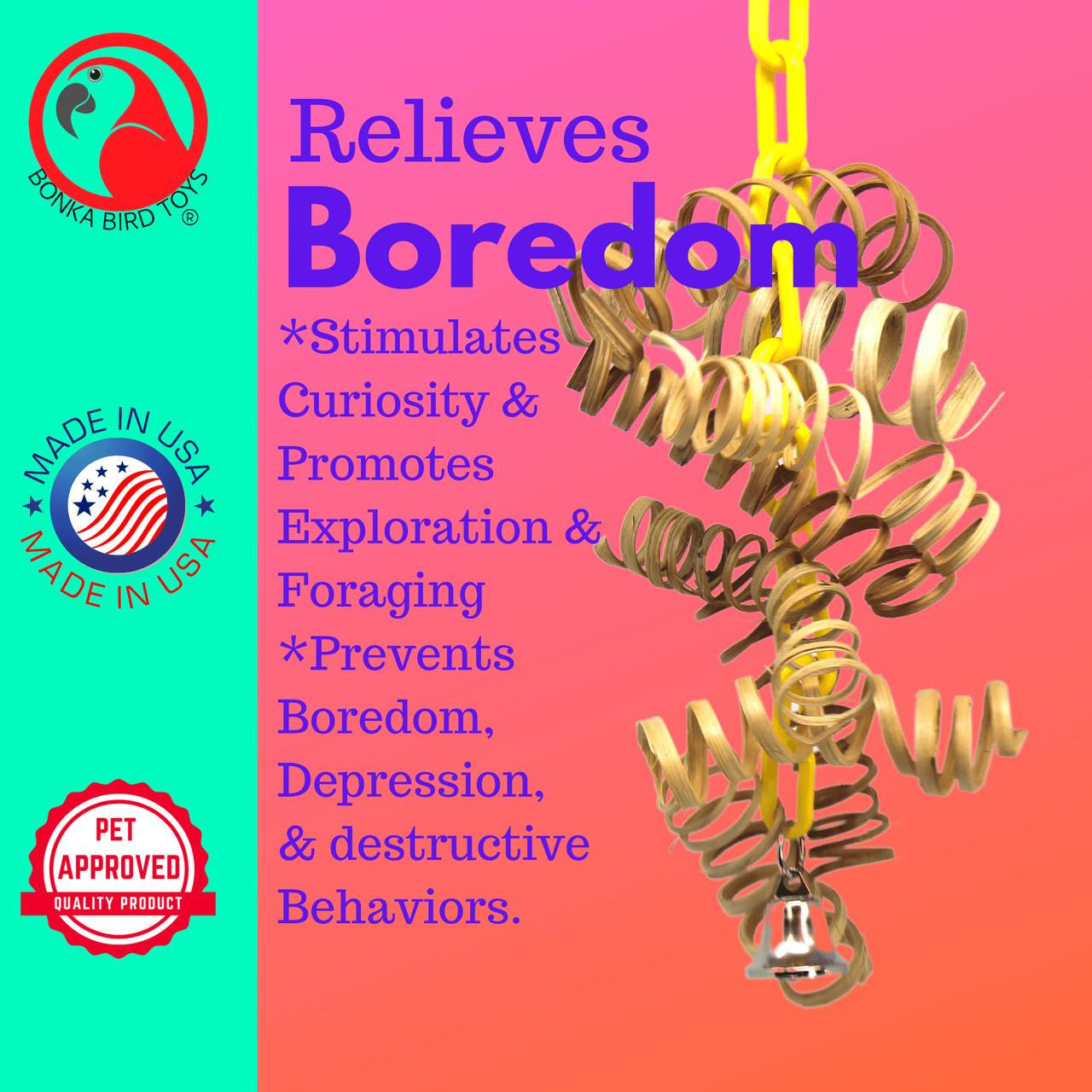 3633 Large Bamboo Spring - Bonka Bird Toys