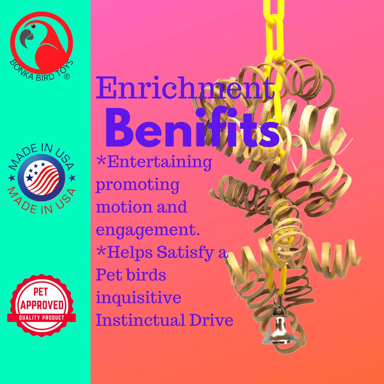 3633 Large Bamboo Spring - Bonka Bird Toys