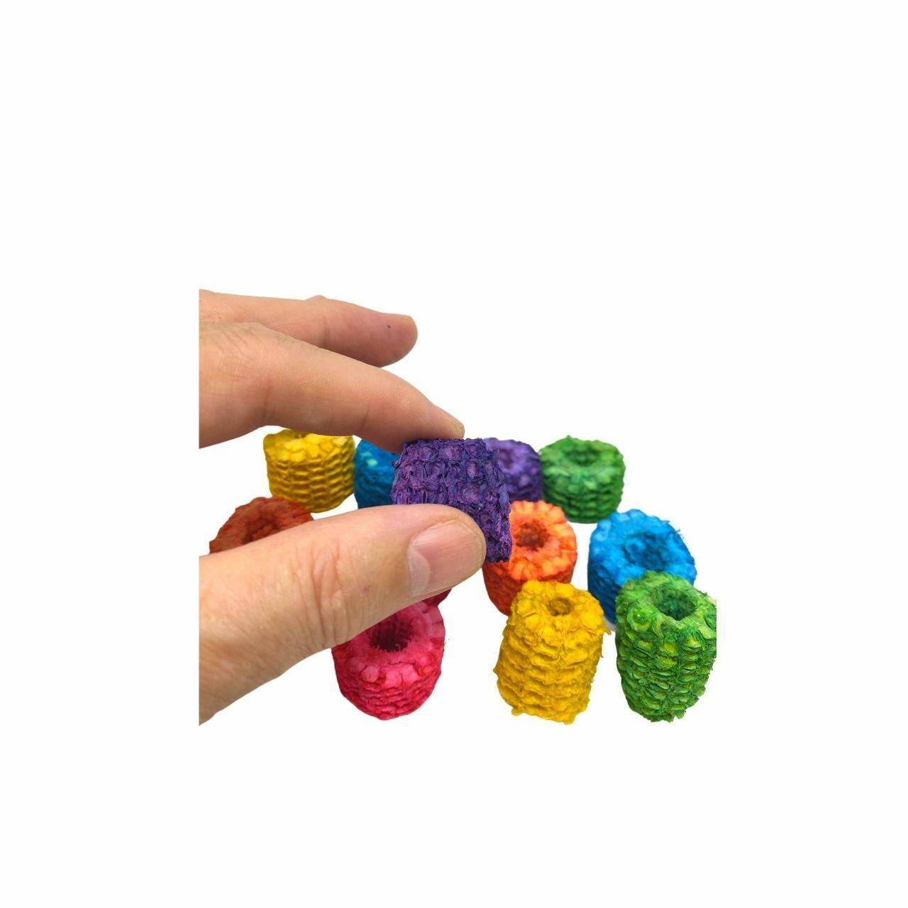 3741 Pk12 Colored Corn Cob Pieces - Bonka Bird Toys