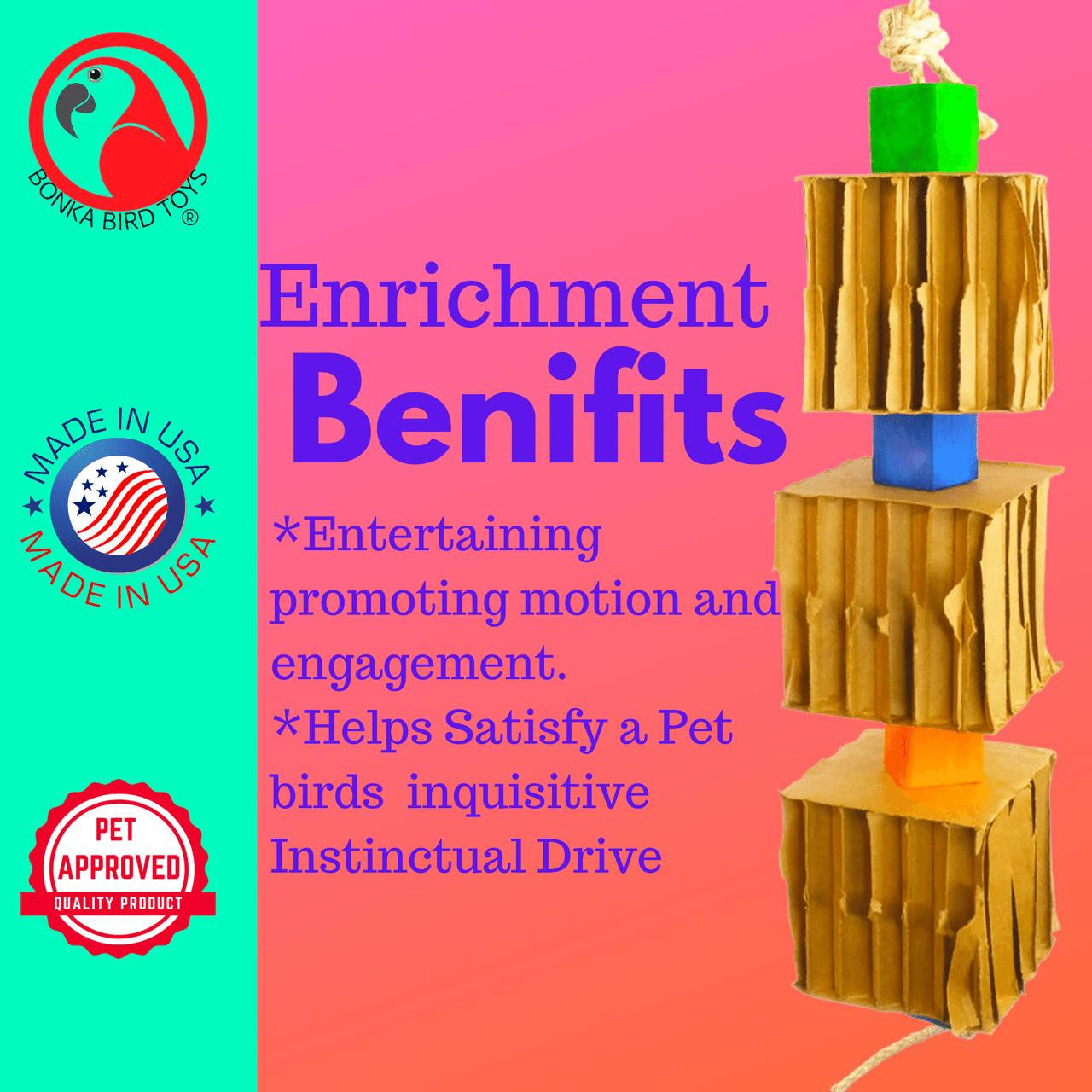 3749 Big Trio Blocks N Cube - Bonka Bird Toys