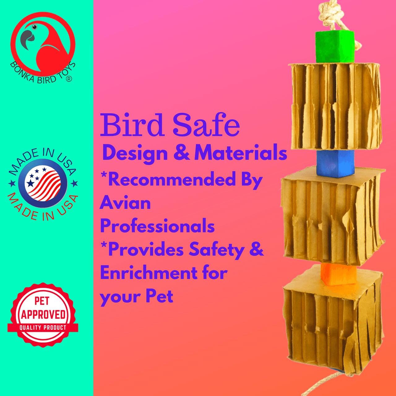 3749 Big Trio Blocks N Cube - Bonka Bird Toys