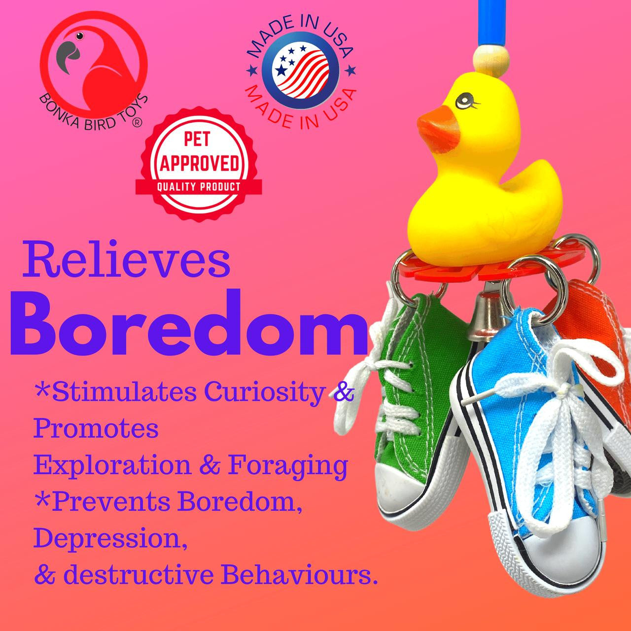 3804 Sneaker Duck - Bonka Bird Toys