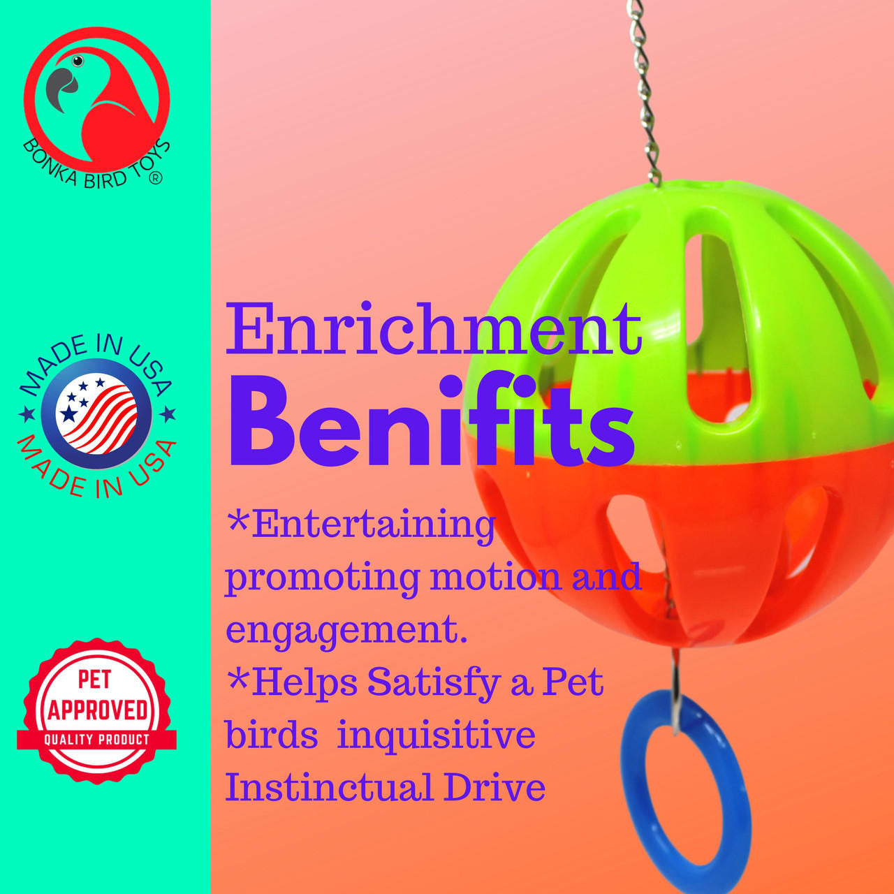 3834 Single Tuff Ball - Bonka Bird Toys