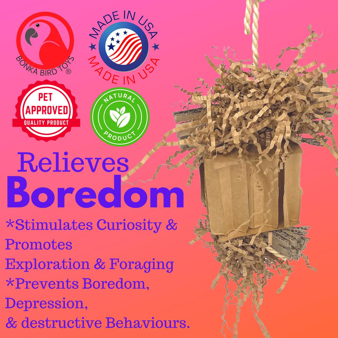 3857 Medium Shreddy Eddy - Bonka Bird Toys