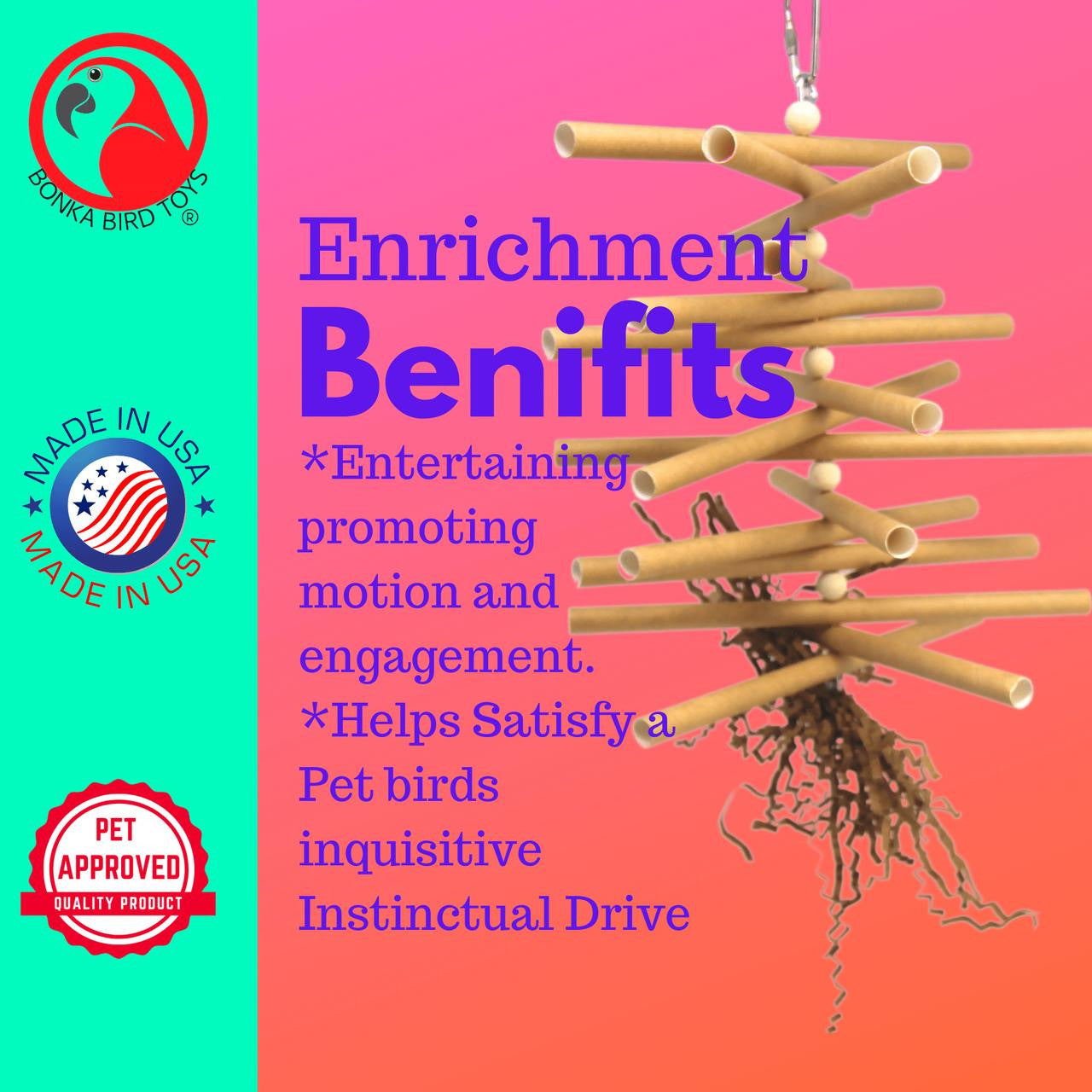 3873 Tube Tree - Bonka Bird Toys