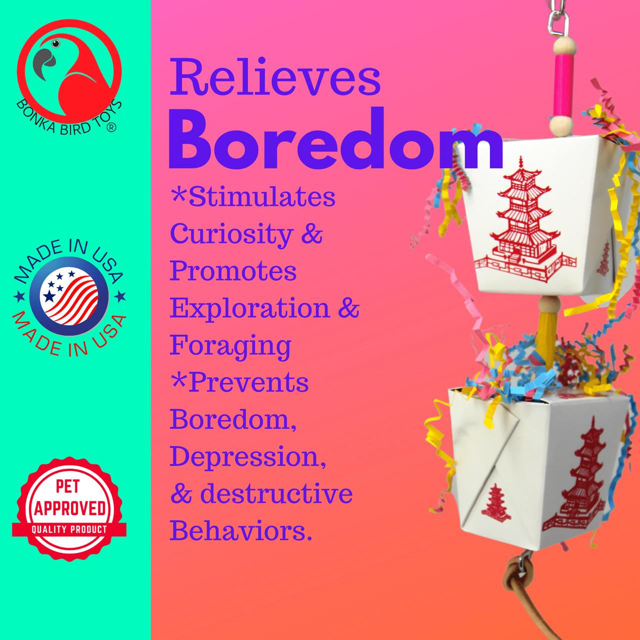 3874 Duo Take Out - Bonka Bird Toys