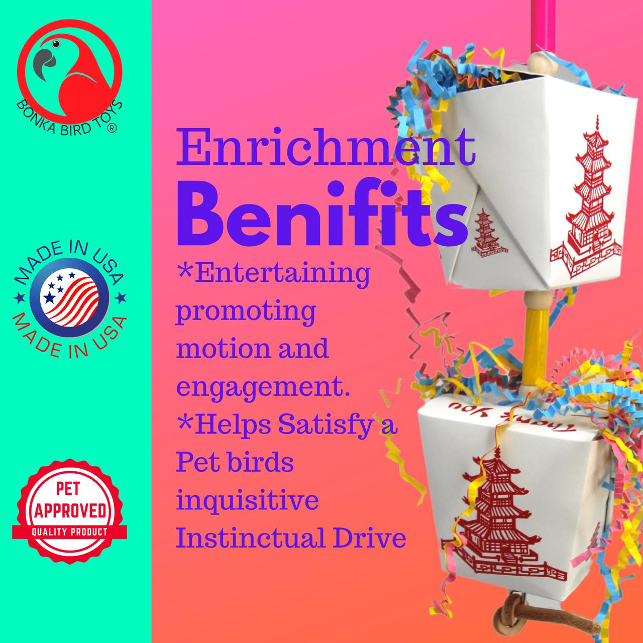 3874 Duo Take Out - Bonka Bird Toys