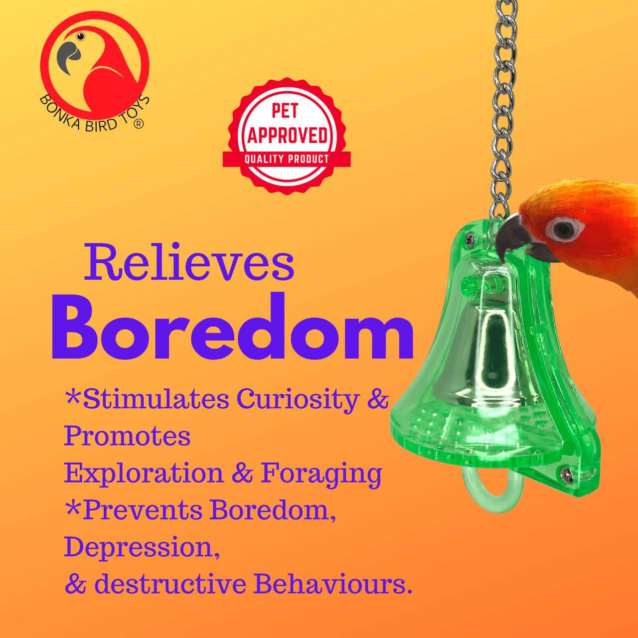 60018 Small Bullet Proof Bell - Bonka Bird Toys