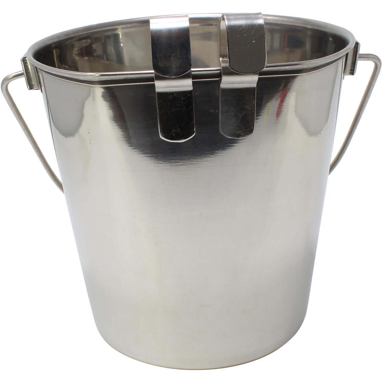 800108 4 Quart Stainless Steel Flat Sided Hook Pail - Bonka Bird Toys