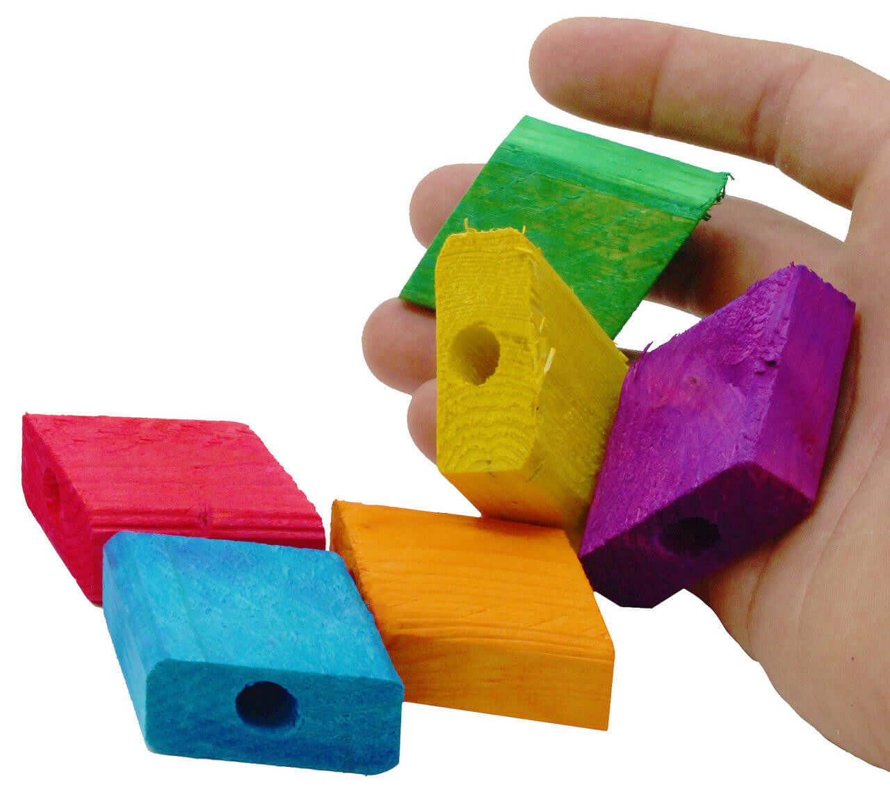 801 Pk6 Wood Zig Zag Blocks - Bonka Bird Toys