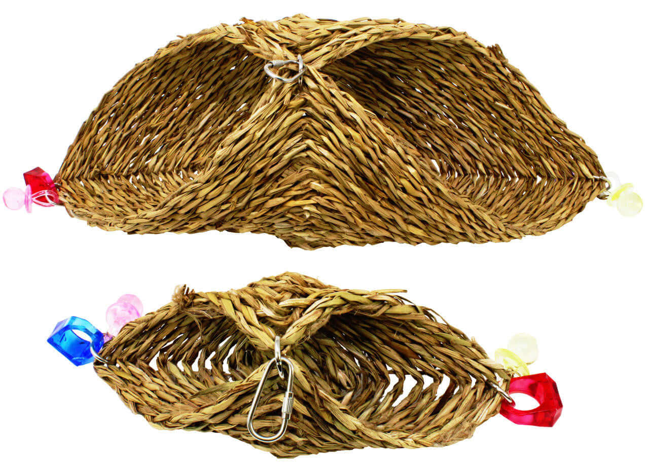 Natural Woven Seagrass Foraging Tunnels - Bonka Bird Toys