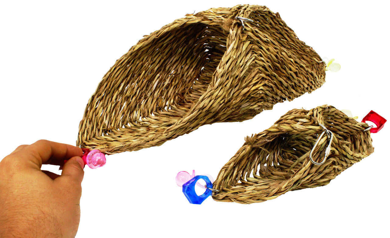 Natural Woven Seagrass Foraging Tunnels - Bonka Bird Toys