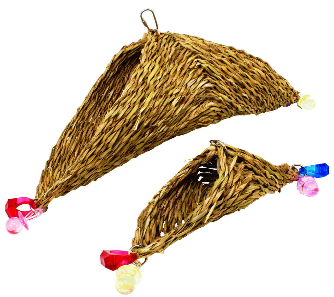 Natural Woven Seagrass Foraging Tunnels - Bonka Bird Toys