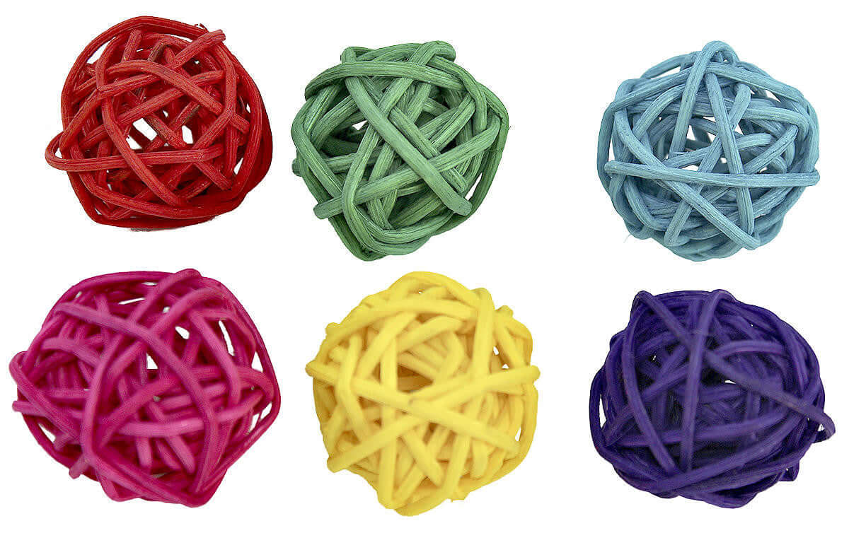 1294 Pk6 Small Vine Balls - Bonka Bird Toys