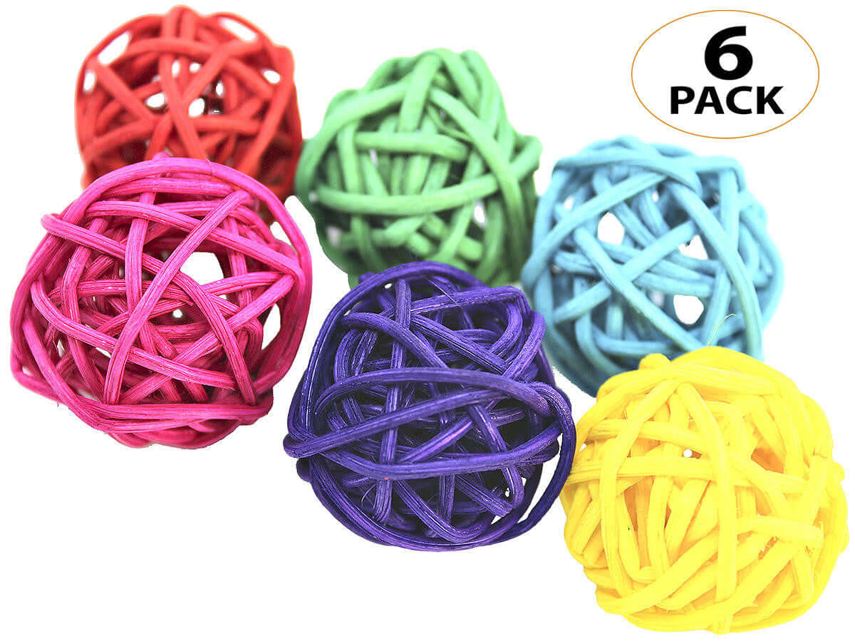 1294 Pk6 Small Vine Balls - Bonka Bird Toys