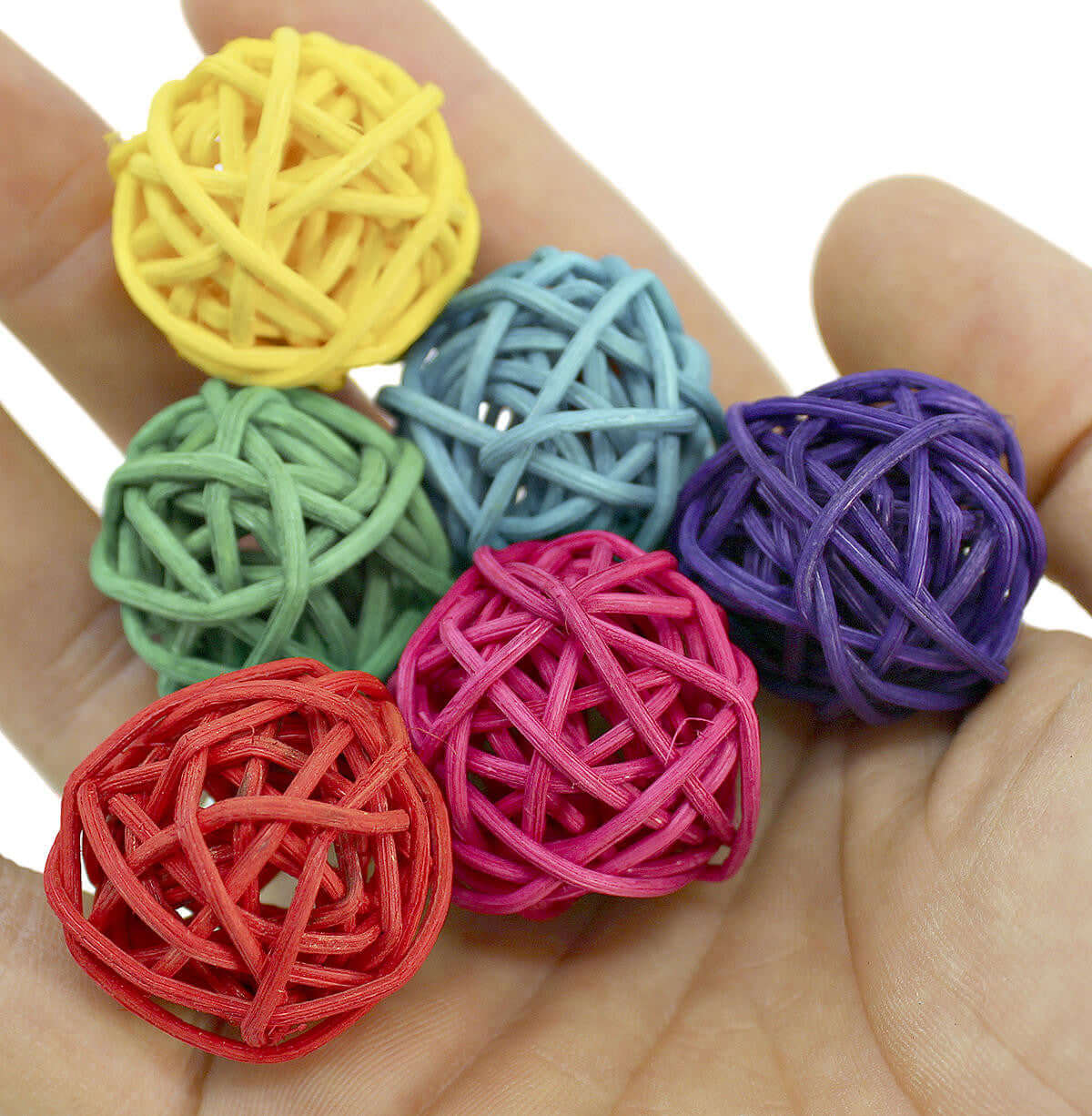 1294 Pk6 Small Vine Balls - Bonka Bird Toys