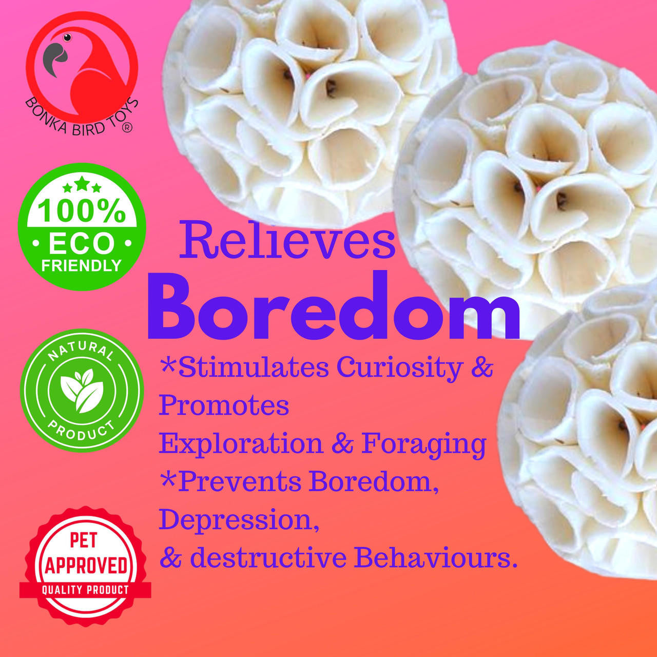 Sola Crepe Balls - Bonka Bird Toys