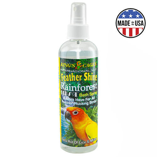 Kings Cages Rainforest Mist Feather Shine Bath Spray For 8oz - Bonka Bird Toys