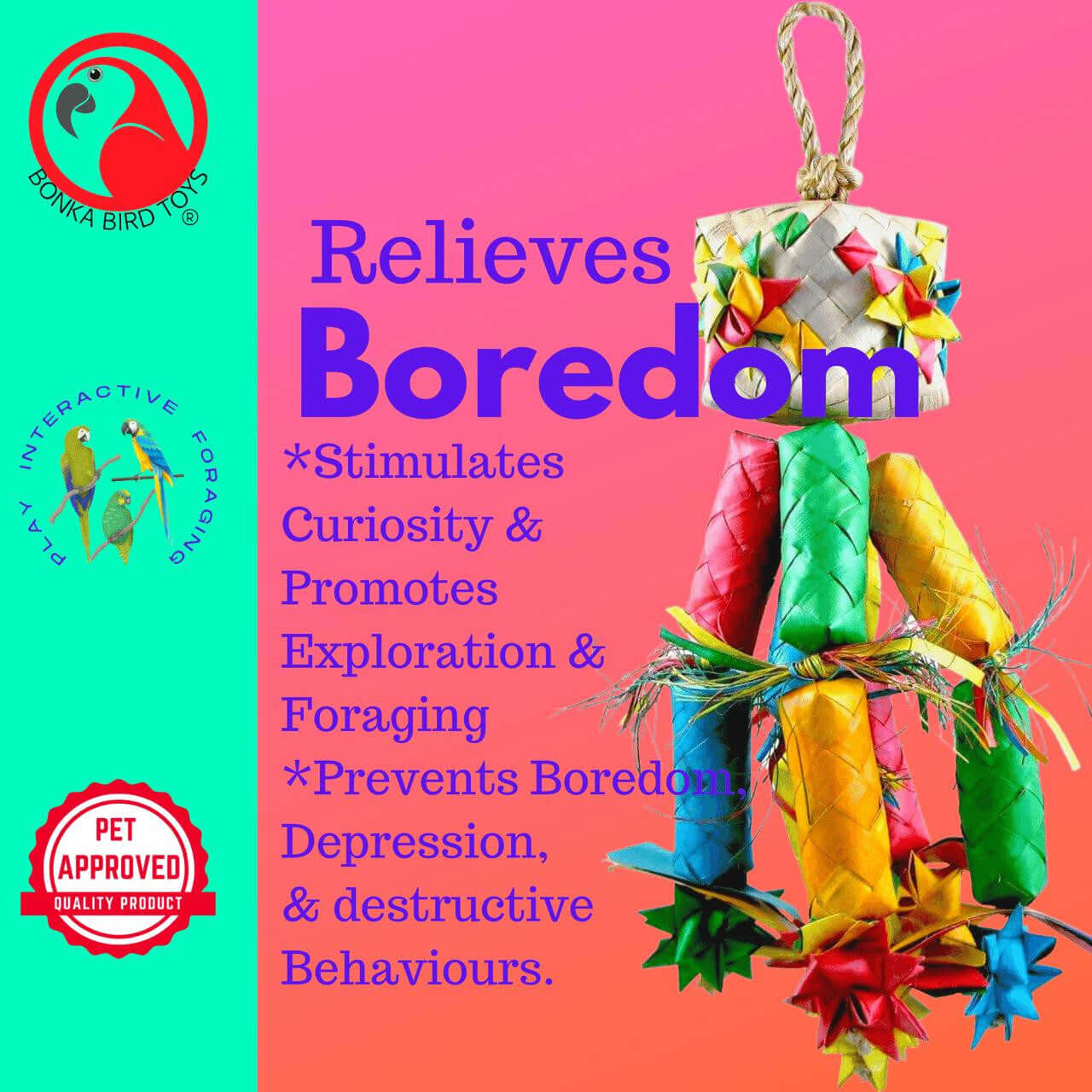 03335 Large Firecracker - Bonka Bird Toys