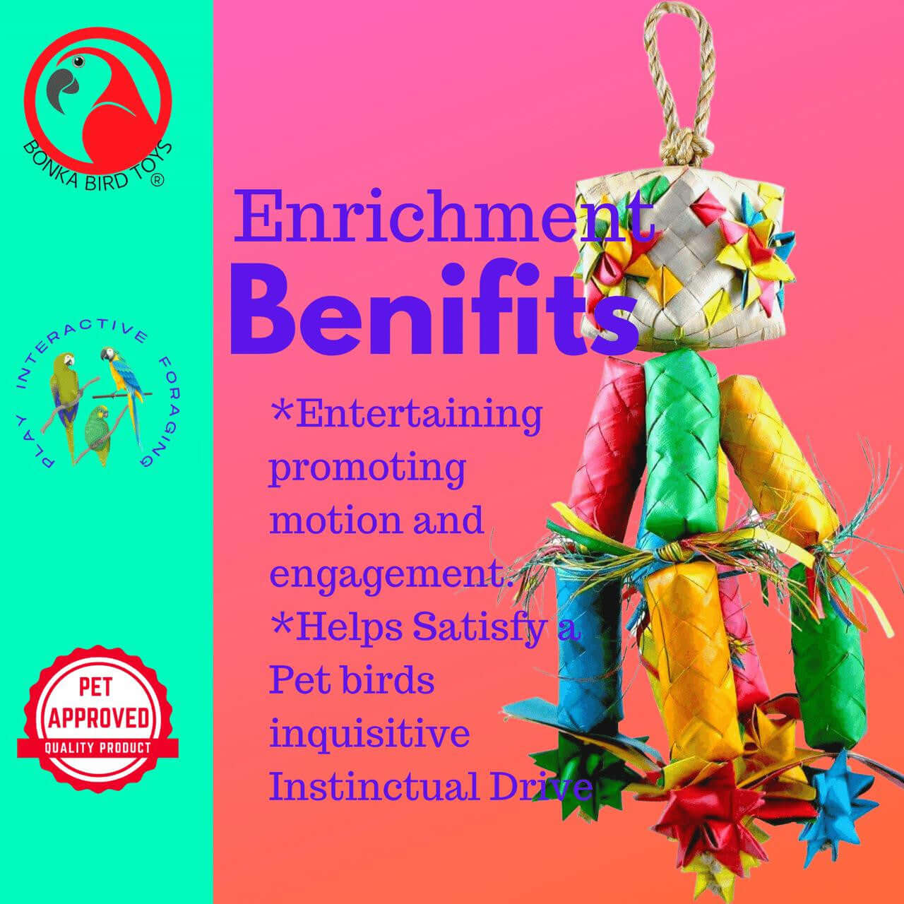 03335 Large Firecracker - Bonka Bird Toys