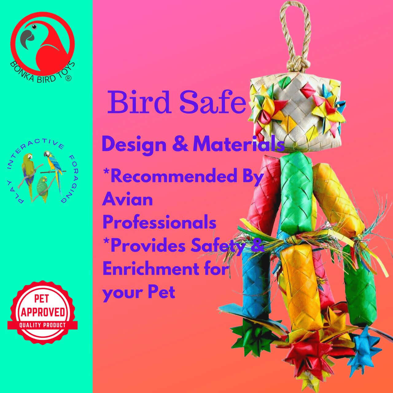 03335 Large Firecracker - Bonka Bird Toys