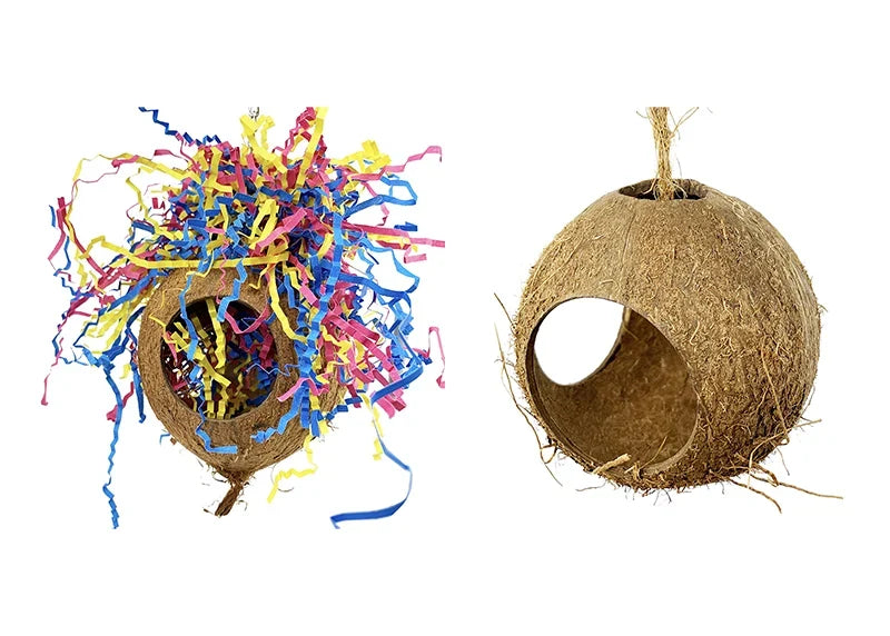 What are Some Natural Coconut Toys for Small Birds?