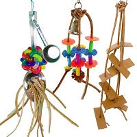 What are awesome leather bird toys?