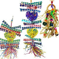 What are great foraging bird toys?