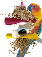 What is a good balsa foraging toy for my pet bird?
