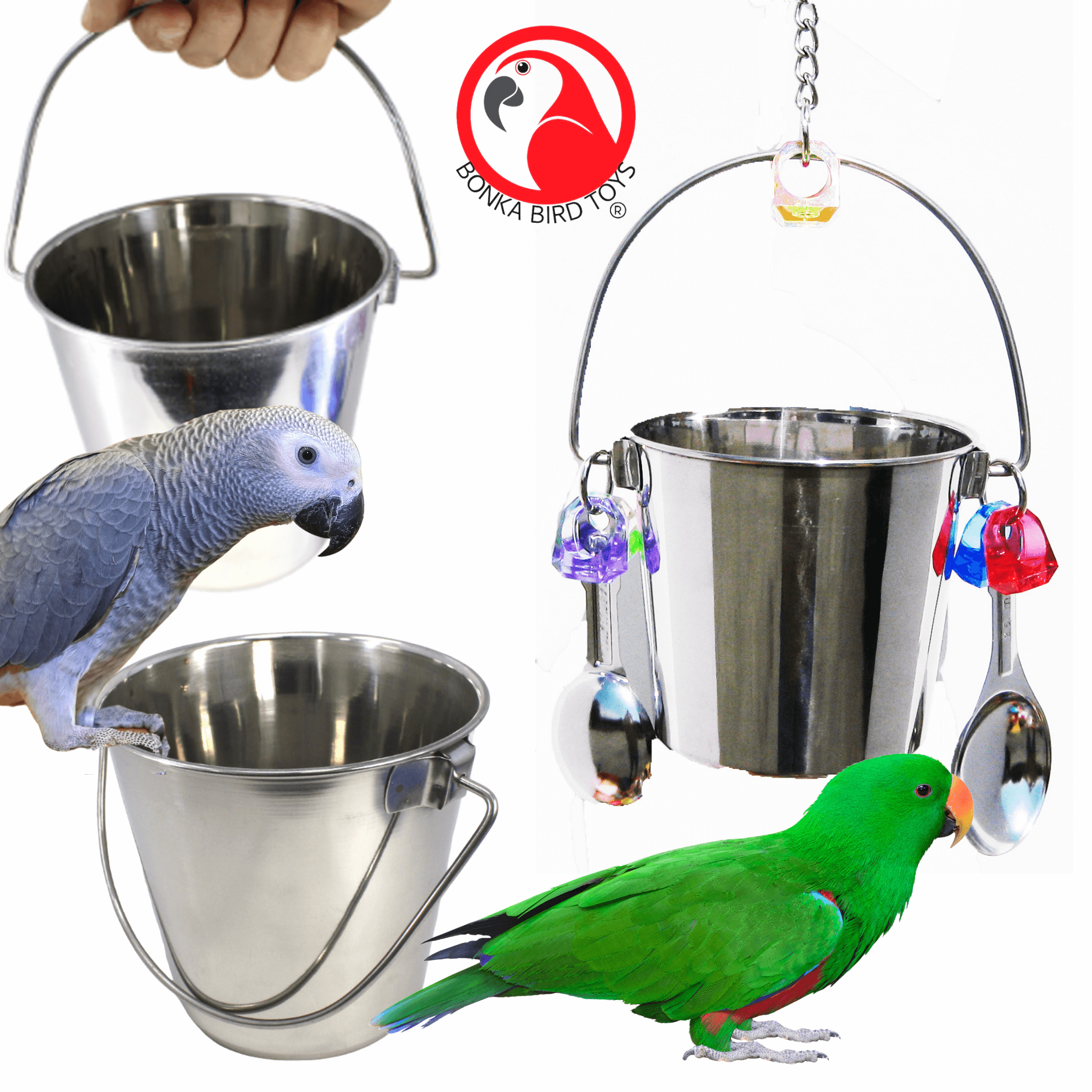 Stainless steel bird clearance toys