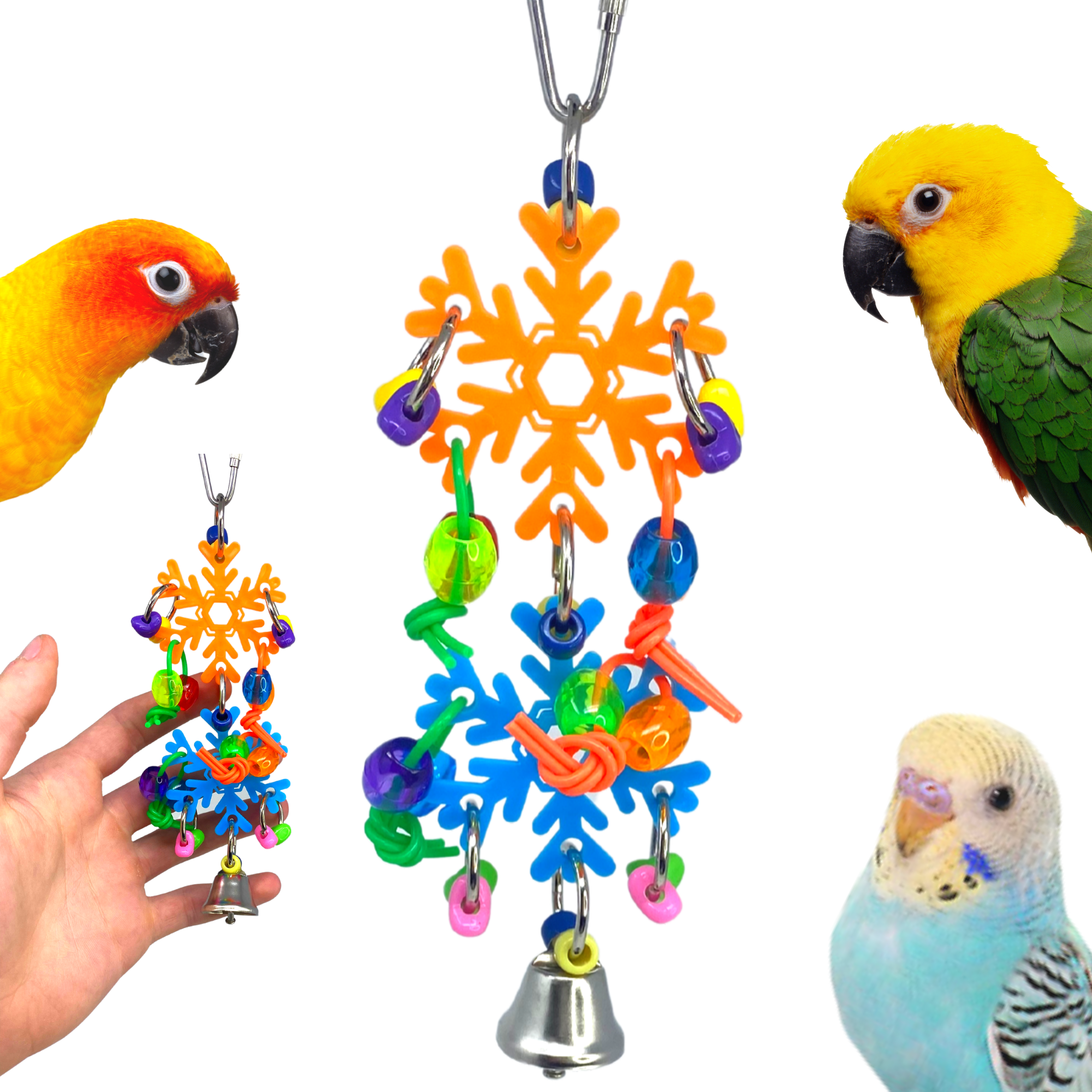What bell bird toys are good for small birds?