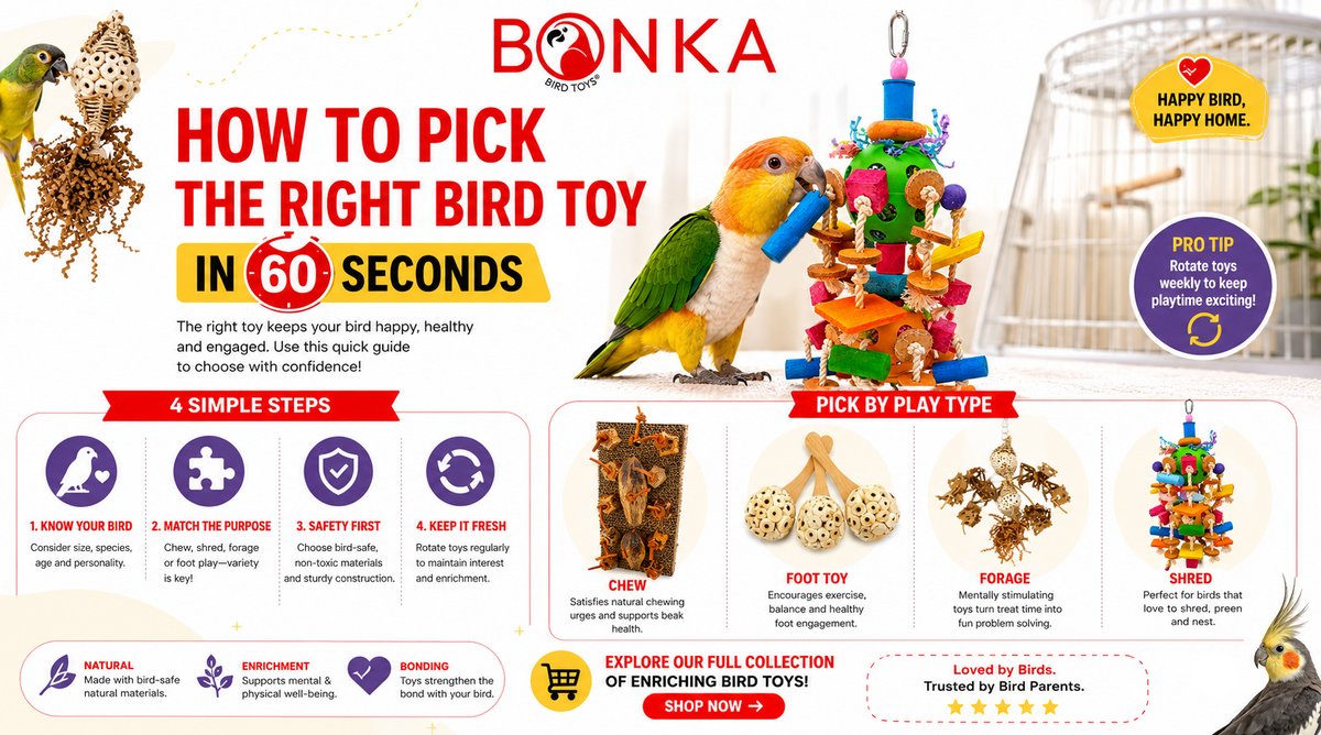 How to Pick the Right Bird Toy in 60 Seconds