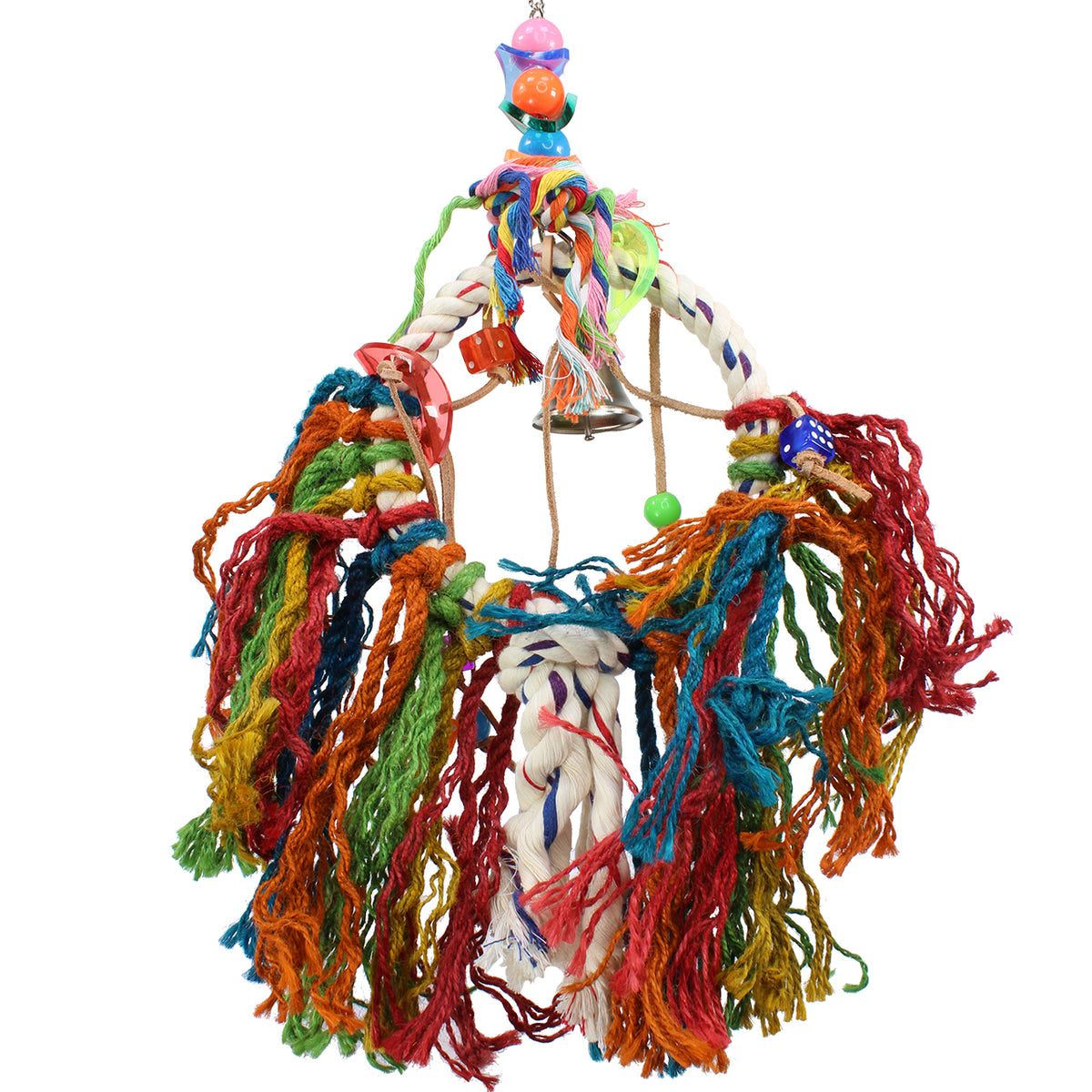 What is the 1758 Small Fuzz Rope Ring? - Bonka Bird Toys