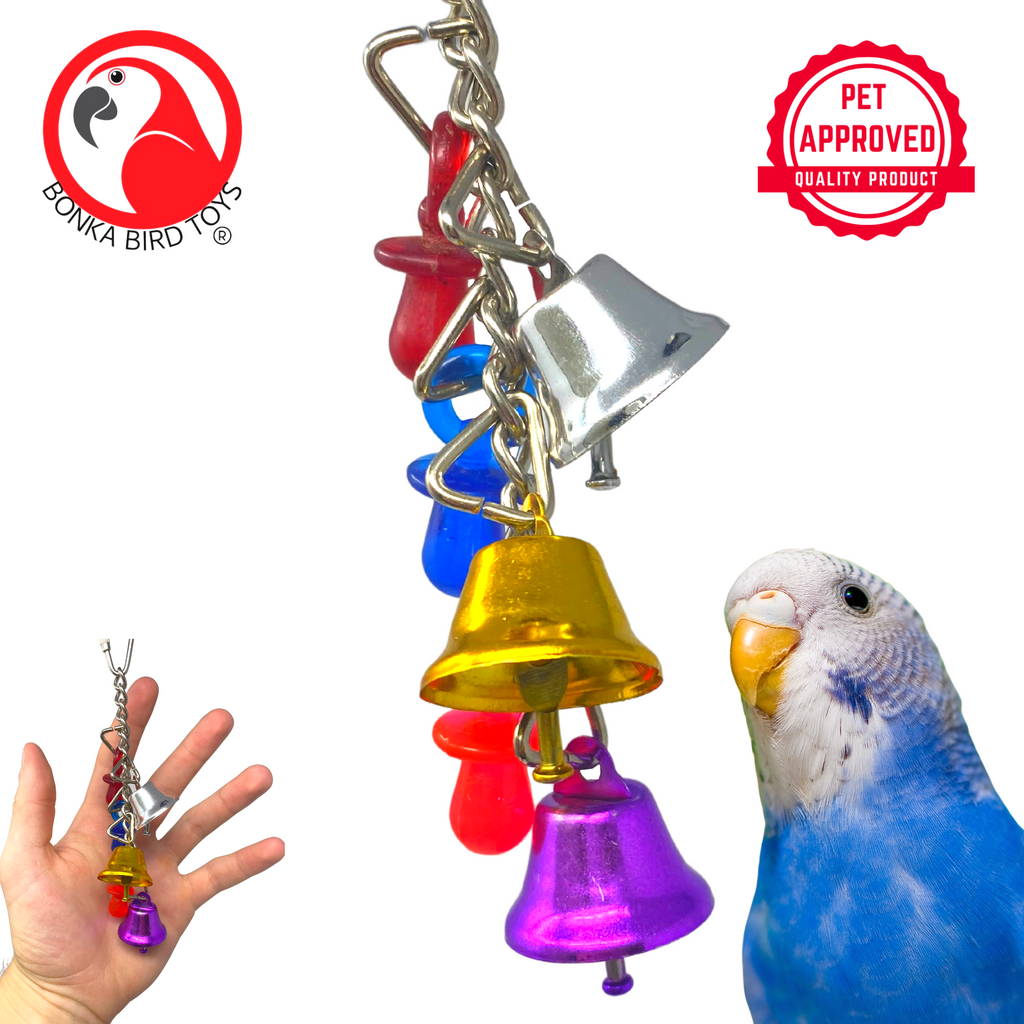 Bonka Bird Toys 1107 Jingle Bells Bird Toy - A Vibrant and Engaging Toy for Your Feathered Friends - Bonka Bird Toys