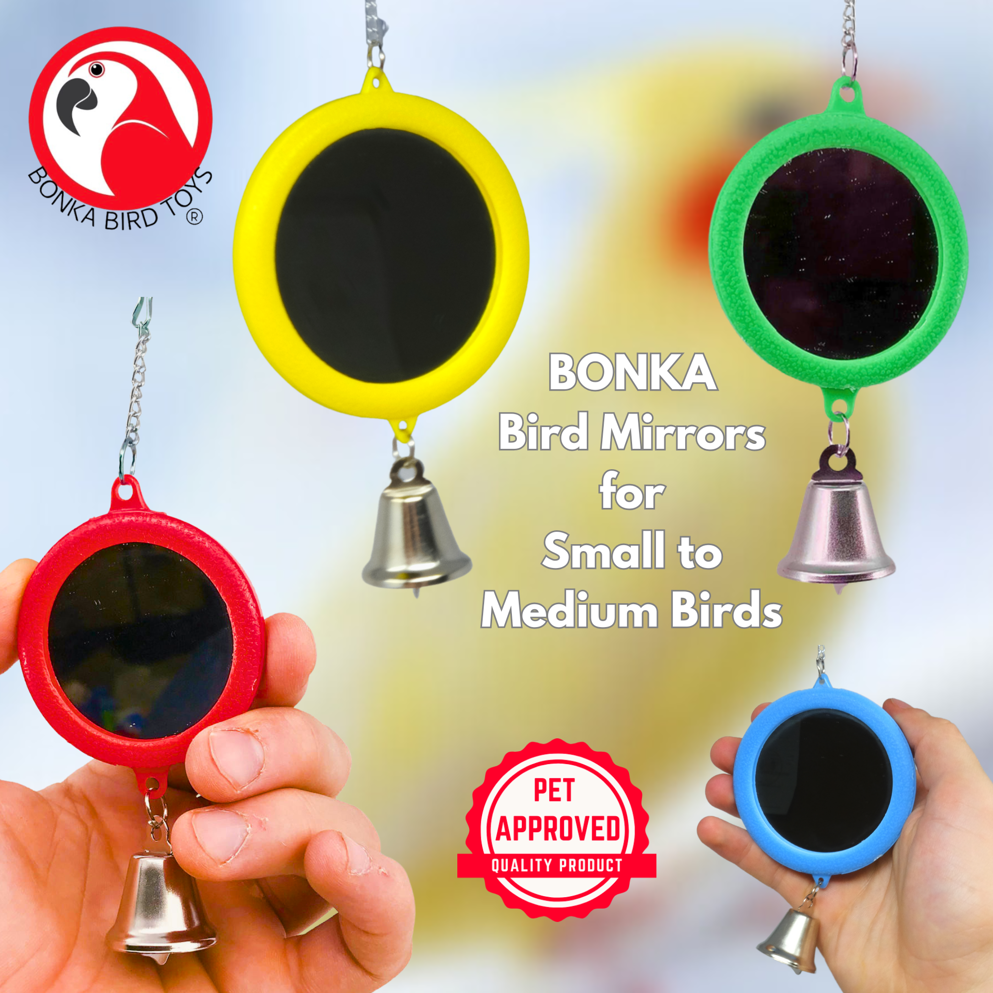 36415 Medium Round Mirror - Bonka Bird Toys