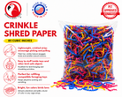 Colorful crinkle shred paper for parrot toys, encourages picking and pulling, safe for foraging and shredding activities