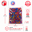 Colorful crinkle paper shreds for bird toy enrichment, 85 cubic inches, safe for parrots