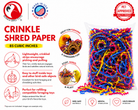Colorful crinkle shred paper for bird foraging and shredding, made in USA, bird-safe materials