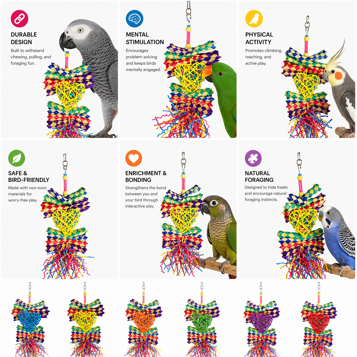 1730 Foraging Heart - Bonka Bird Toys