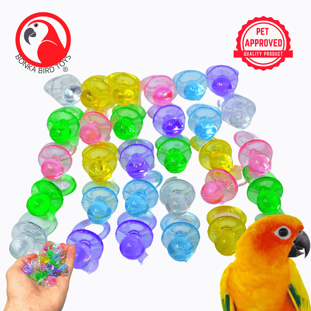 2208 Pk30 1-Inch Color Pacifiers - Bonka Bird Toys