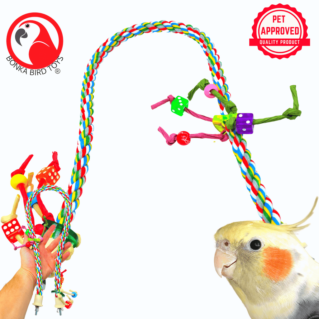 1047 Medium Rope Charm Perch - Bonka Bird Toys