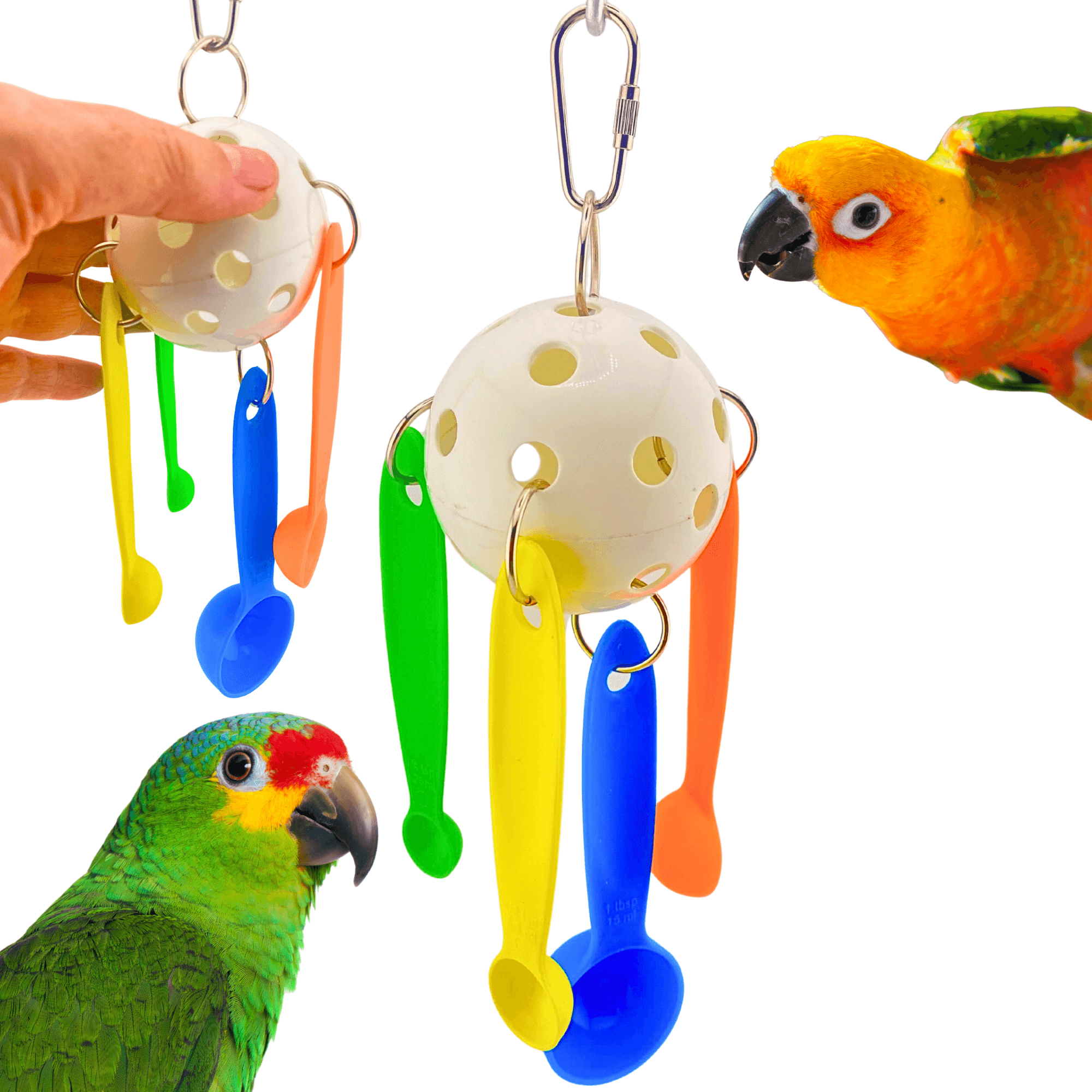 1378 Spoon Rattle Pop - Bonka Bird Toys