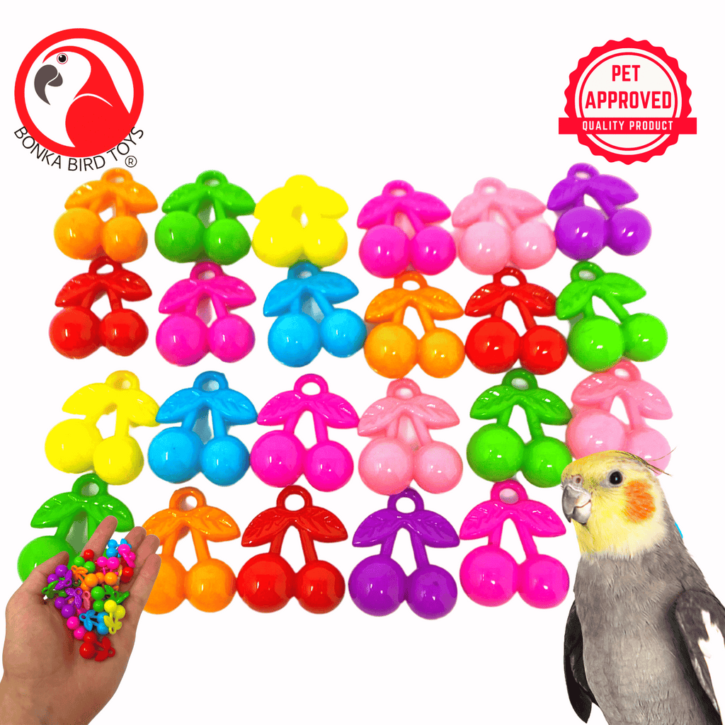 2952 PK24 Assorted Plastic Cherries - Bonka Bird Toys
