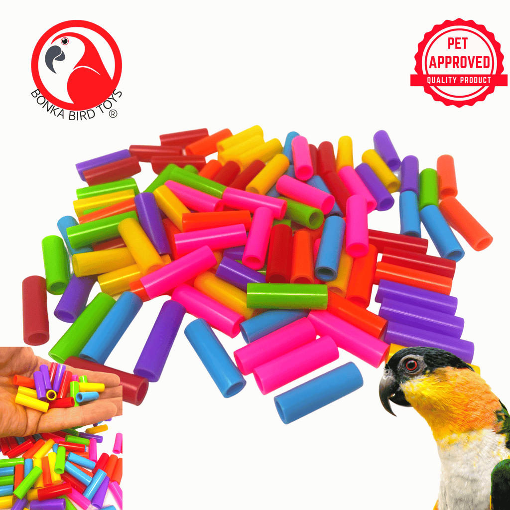2469 Pk 100 Tube Beads - Bonka Bird Toys