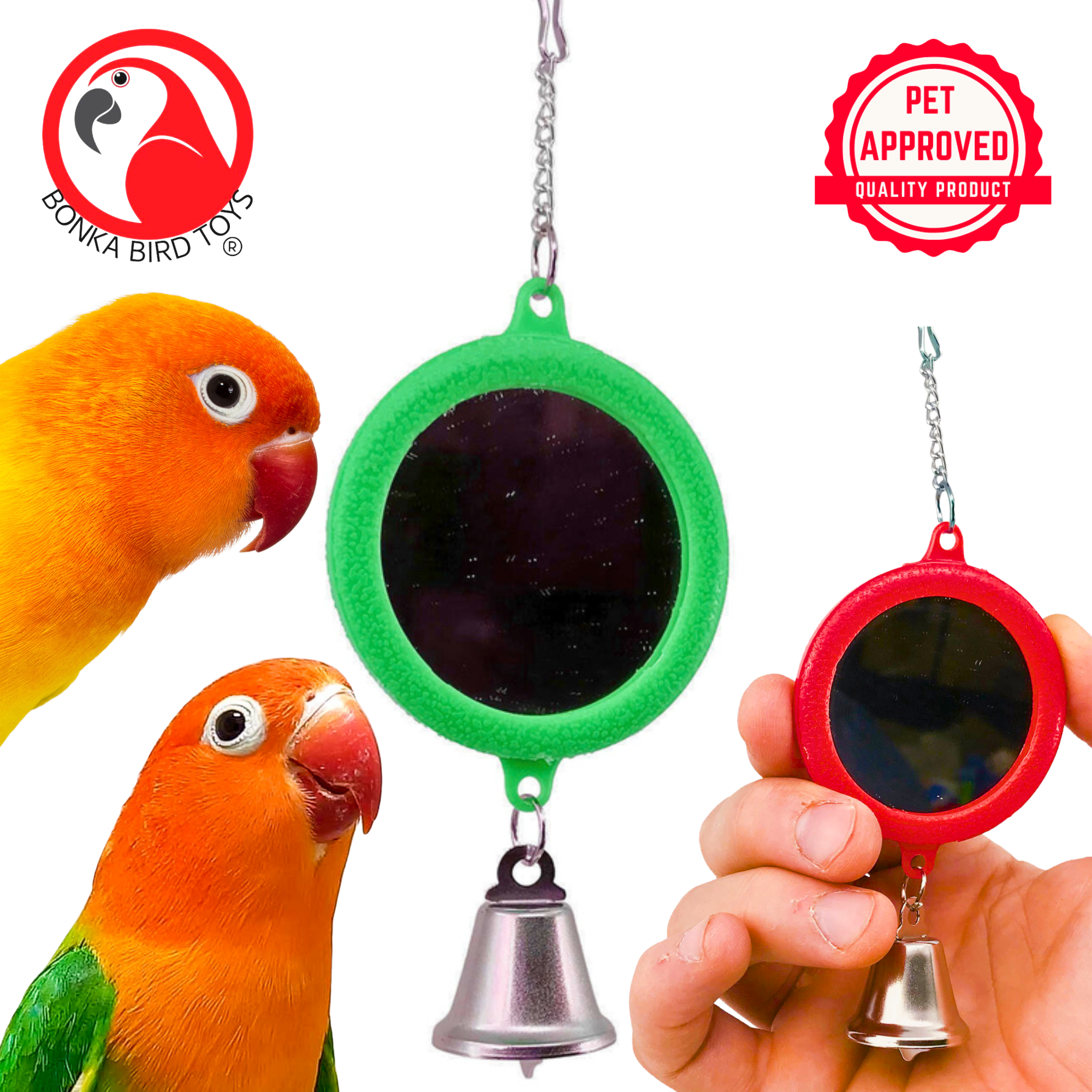 36413 Small Round Mirror - Bonka Bird Toys