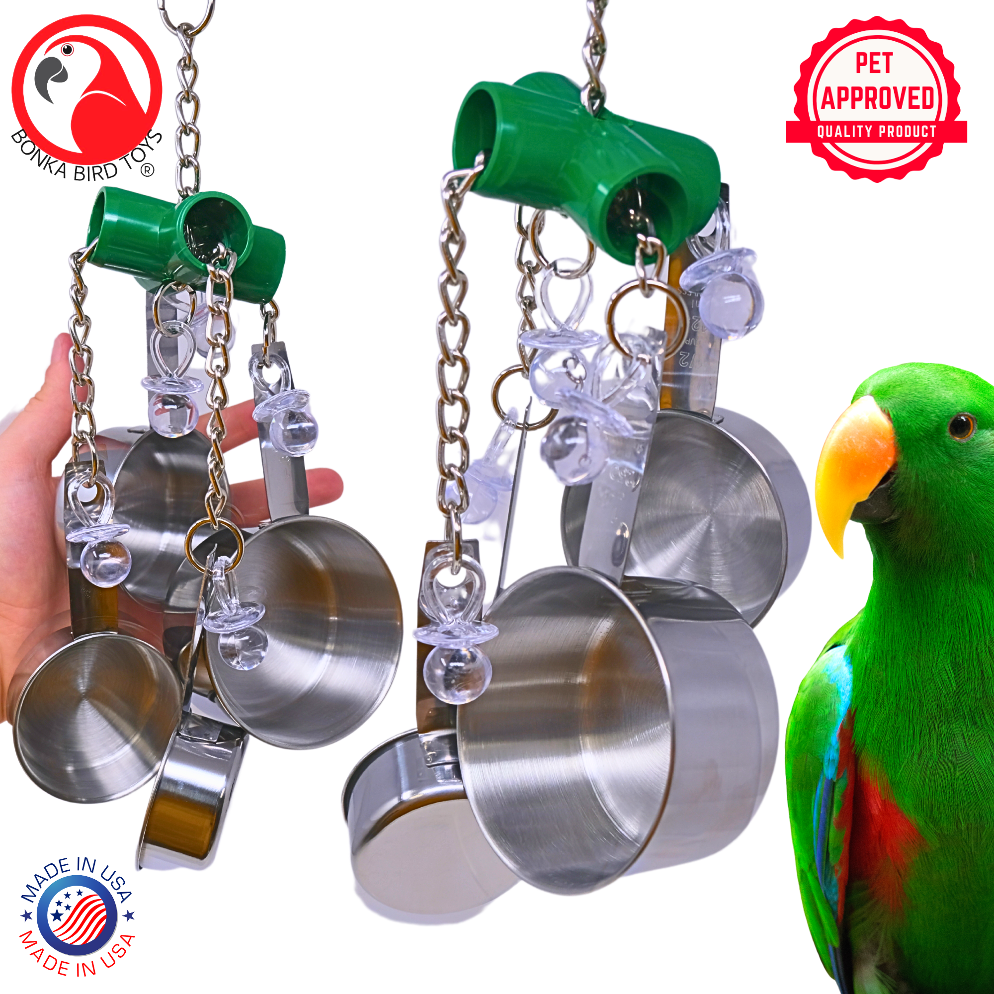 1750 Clacker Green - Bonka Bird Toys