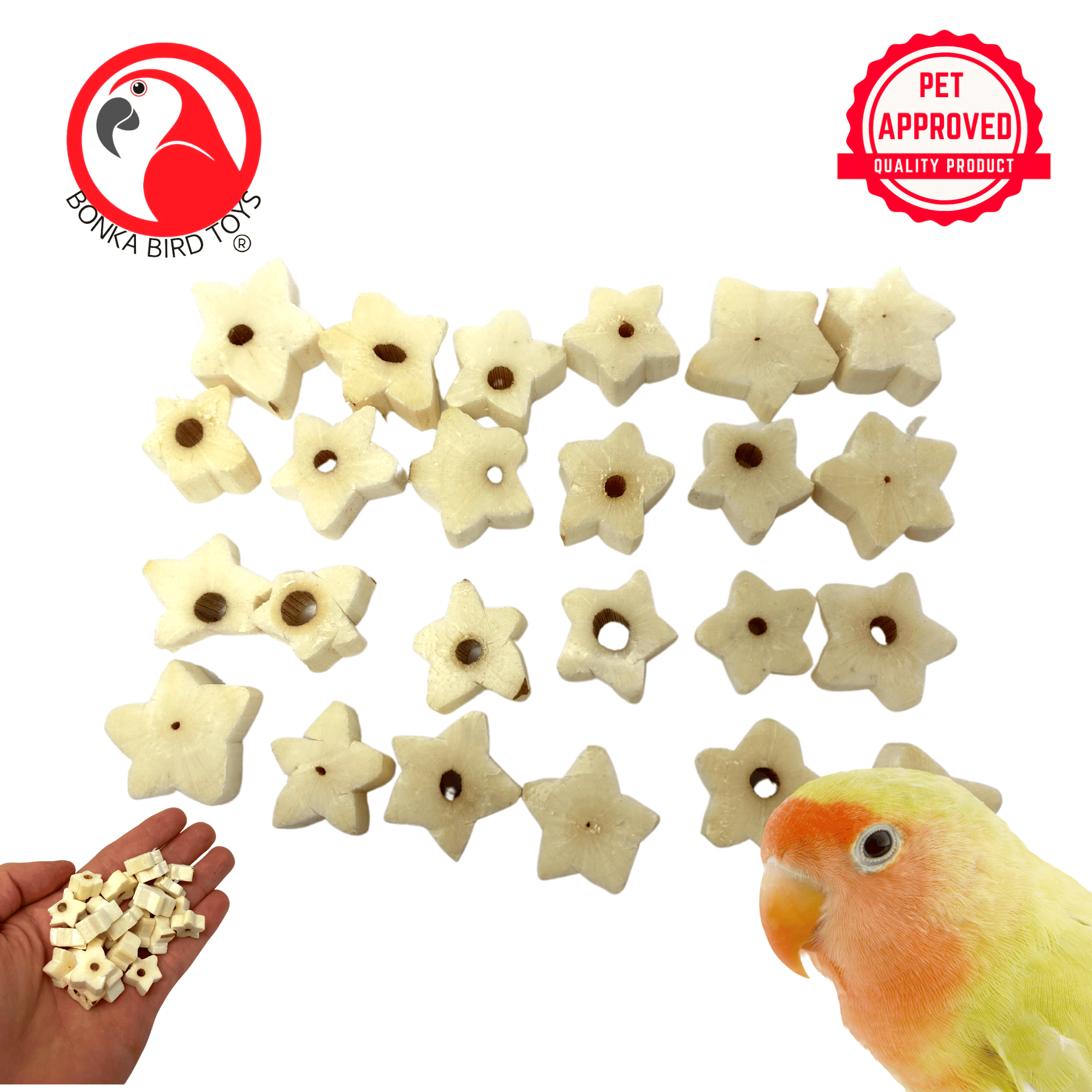 2910 Pk24 Tiny Sola Star Chips - Bonka Bird Toys