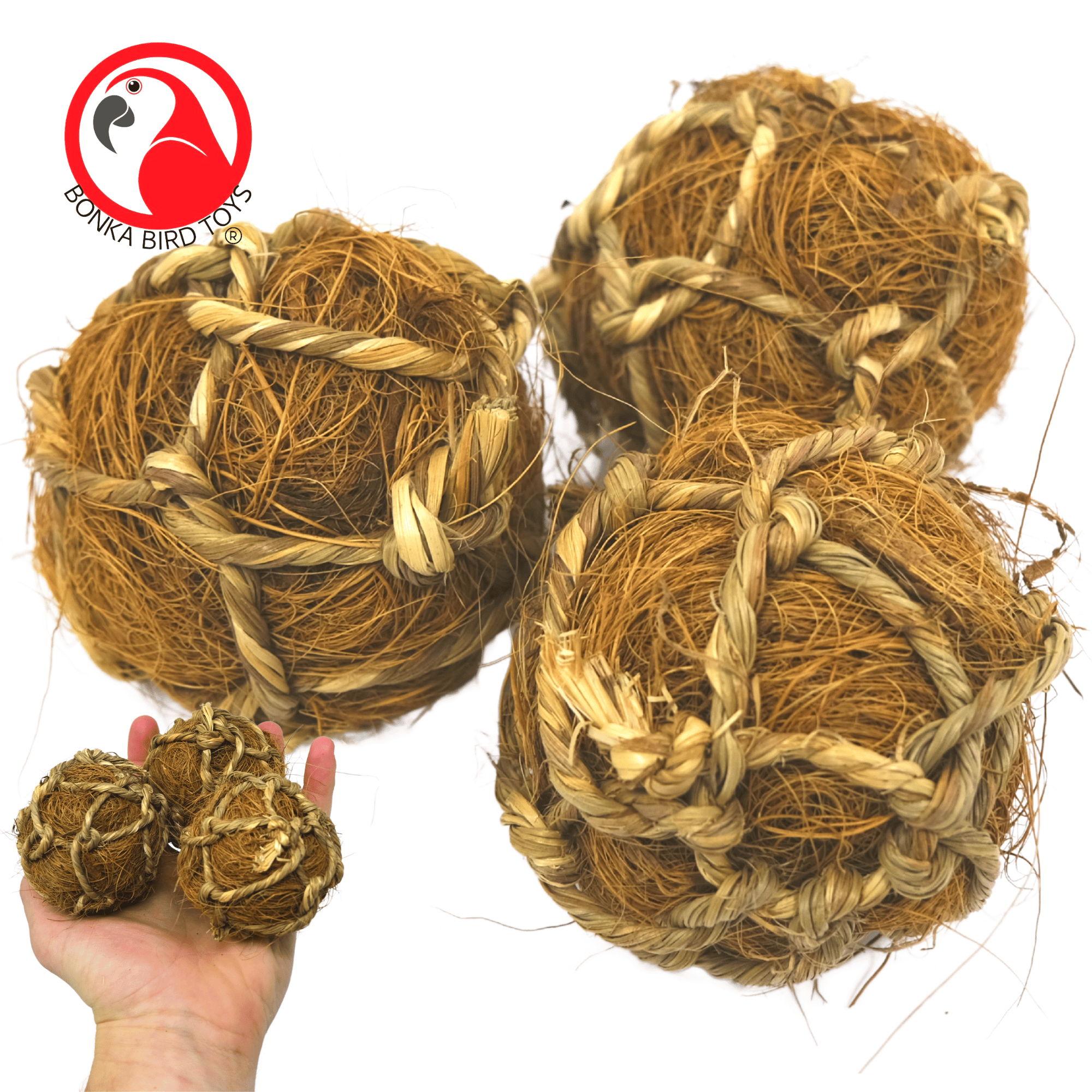 1276 PK3 Coconut Fiber Ball - Bonka Bird Toys